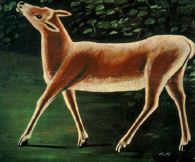 Niko Pirosmanashvili A Doe Walking Sweden oil painting art